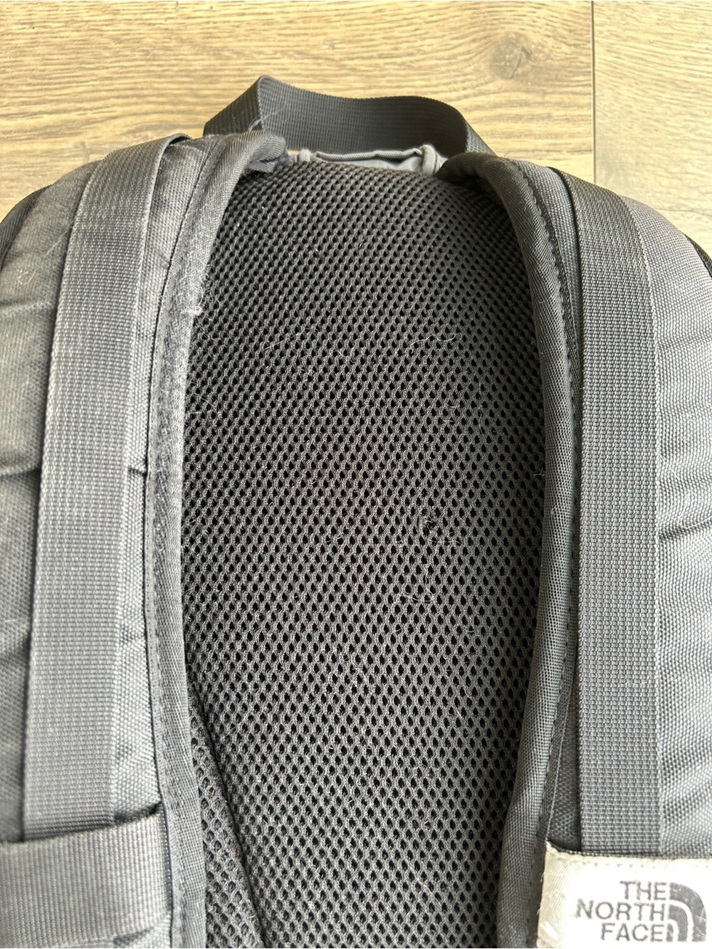 The North Face Gray and Black Backpack with Mesh Pockets - Picture 7 of 11